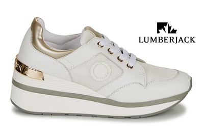 LUMBERJACK SWAY AWB4911 sneakers scarpe donna pelle bianco
