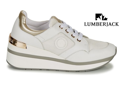 Scarpe da donna sneakers Lumberjack Mila in pelle estive casual con zeppa  lacci | eBay