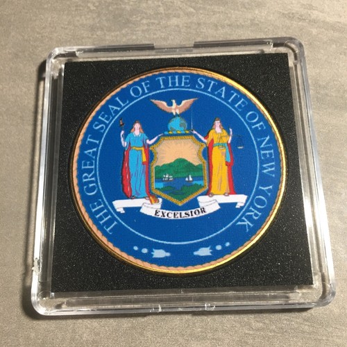 NEW YORK (NY) State Seal Challenge Münze farbig USA ETUI ENTHALTEN #NY - Bild 6 von 11