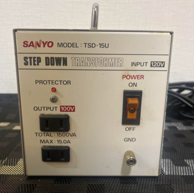 SANYO TSD-15U Step Down Transformer 120V to 100V 1500VA Home Use