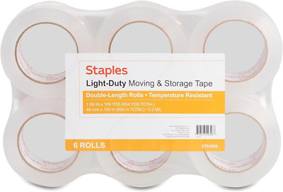 380107 Lightweight Moving & Storage Pking Tape 1.88-Inch X 109 Yds Clear 6/Rl