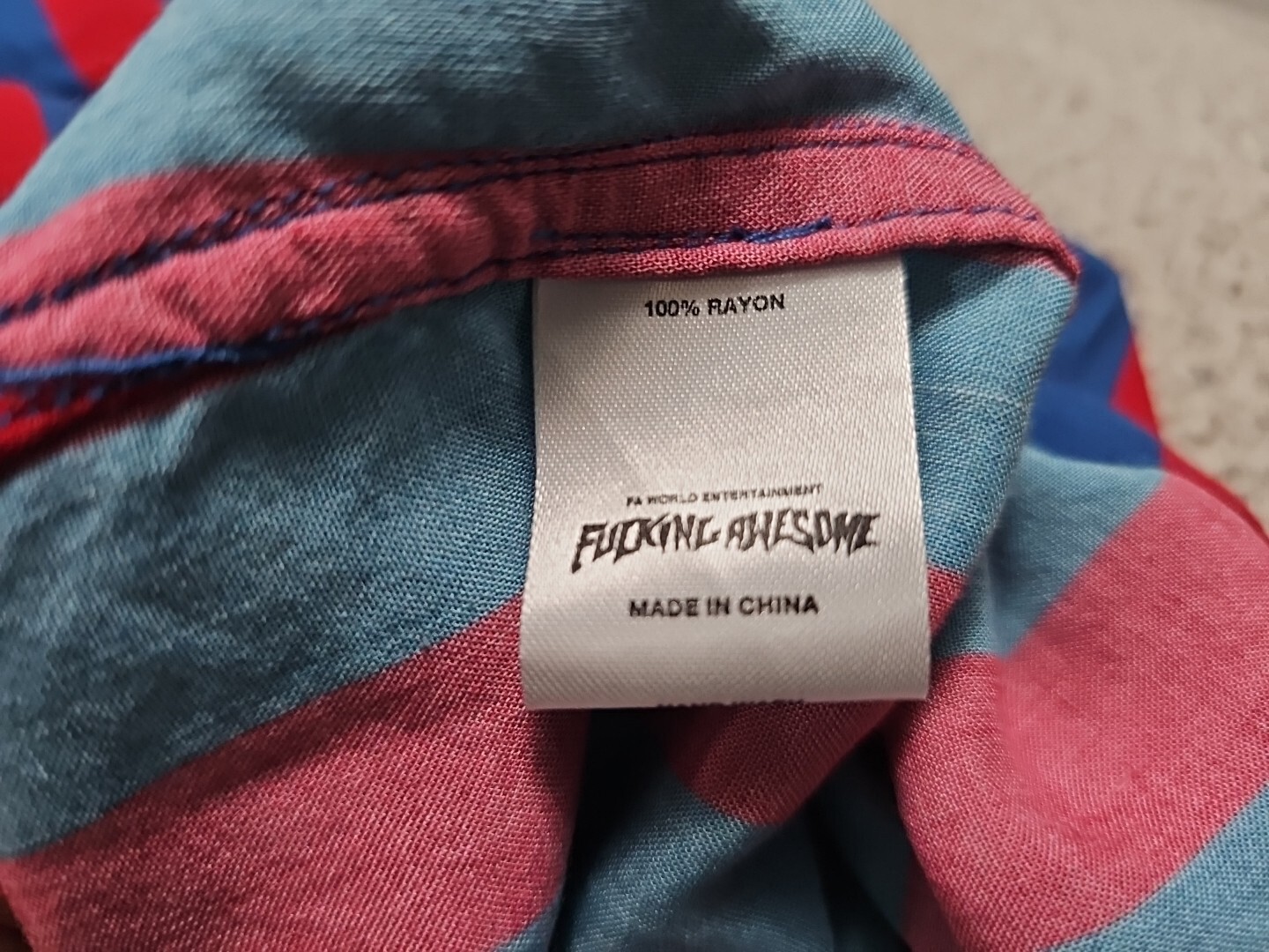 F*cking Awesome FA BRAIN FUNCTION Button Striped … - image 13