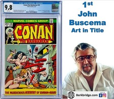 Conan the Barbarian 25 CGC 9.8 White Pages 1973 Marvel Comics Bronze Age KEY 1st