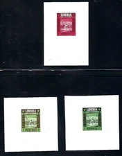 Liberia # 347 THREE Different Color Essays MNH Sports Tennis