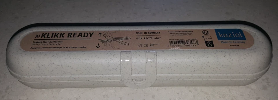 NEU ♥ KOZIOL ♥ KLIKK READY Besteckset to go und Etui nature desert sand 7070700 - Bild 2 von 4