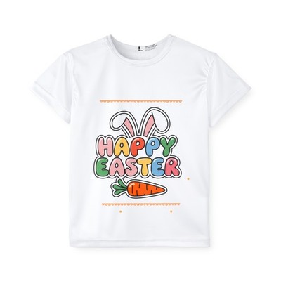 Happy Easter Bunny Tee Kids Jersey | Easter carrot design