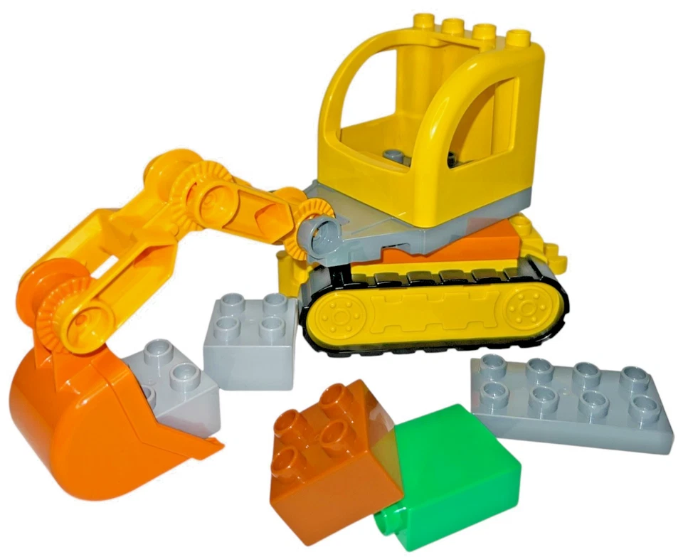 LEGO Duplo 10812 Camión y Excavadora de Orugas Sitio de Construcción Juego Completo Foto 3 de 4