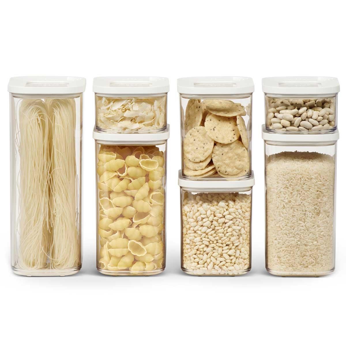 Mepal Modula 7pc Storage Set White BPA Free Stackable 106994830600