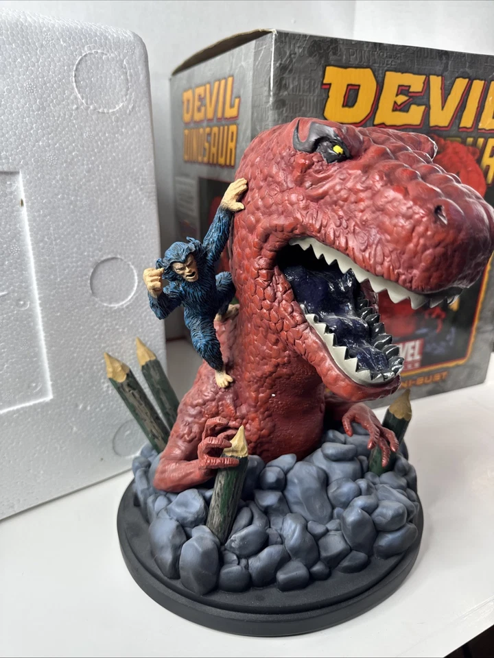 Mini Busto Dinosaurio Diablo Bowen Designs 42/500 Marvel En Caja Foto 2 de 4