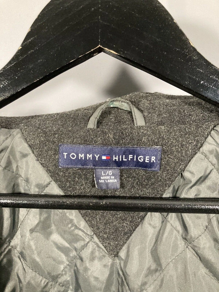 TOMMY HILFIGER WOOL BLEND Jacket - Large - Charcoal - Great Condition - Men’s - Image 2 of 4