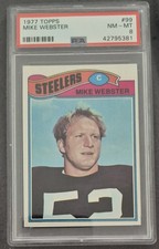 Mike Webster 1977 Topps #99 RC PSA 8 HOF Rookie Steelers NFL Football Card!. rookie card picture