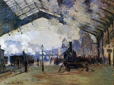 091 Claude Monet - La Gare St-Lazare, Normandy Train Arrival - Giclée Fine Art