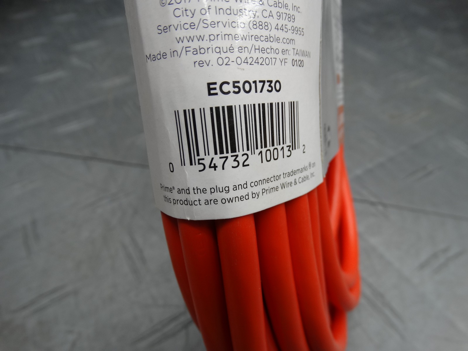 Prime Wire 50ft Outdoor Extension Cord 14/3 Gauge Heavy Duty Grounded Orange
