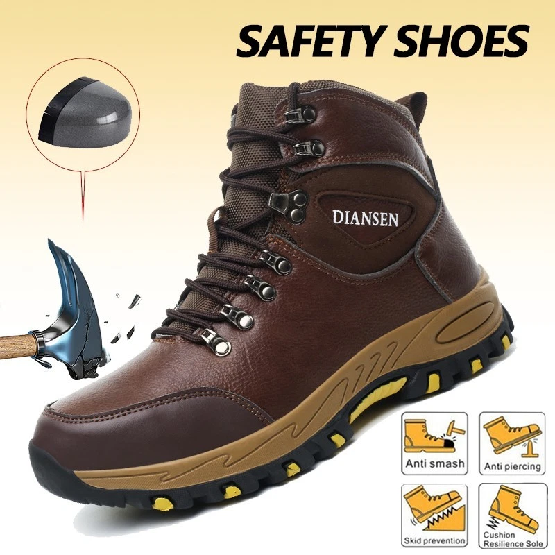 Men Safety Work Shoes Fashion Indestructible Shoes Outdoor work Protective Boots