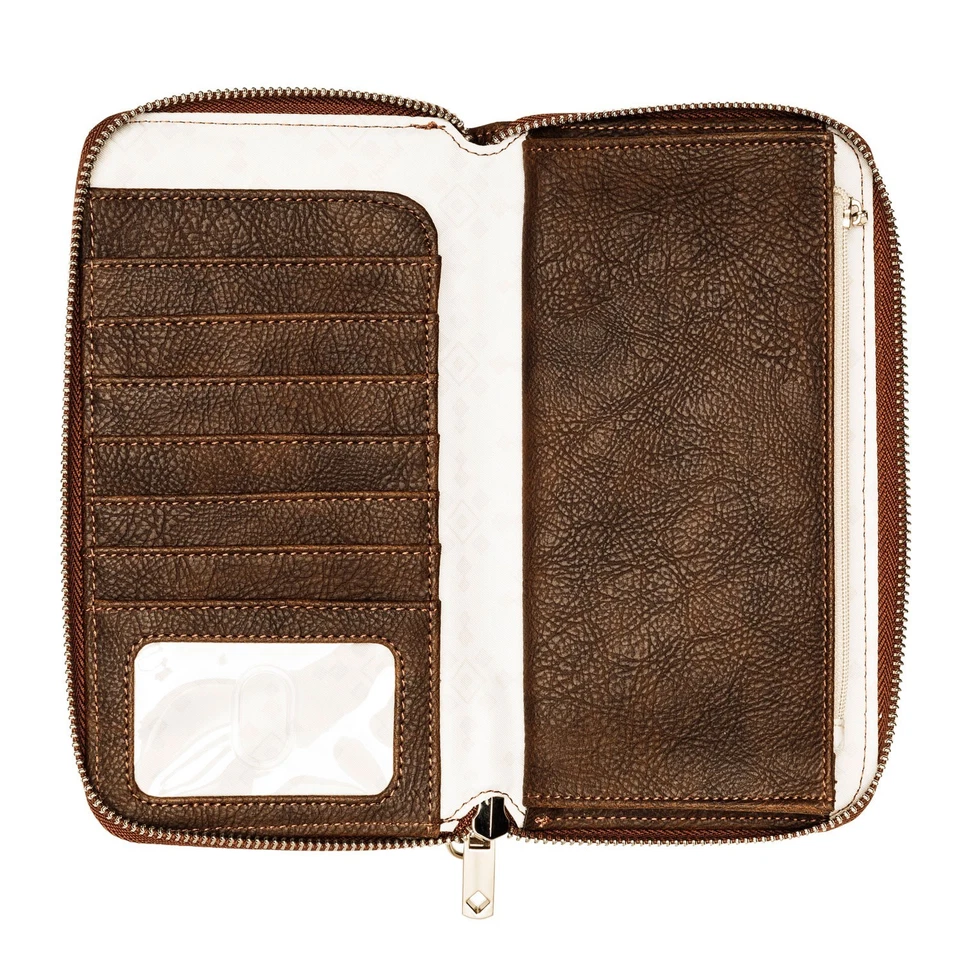 Thirty One 31 All About the Benjamins Cartera con Cremallera Castaño Pulsera Correa Nueva sin Etiquetas Foto 3 de 4