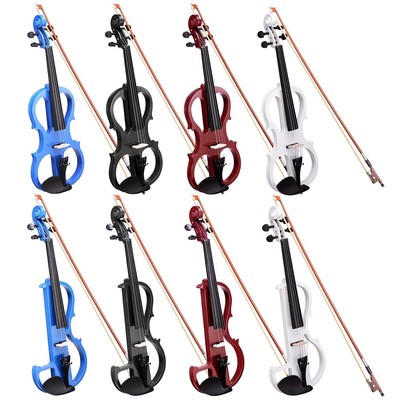 4/4 Right Hand Full Size Electric Violin Student Practicing Recording Show Gift