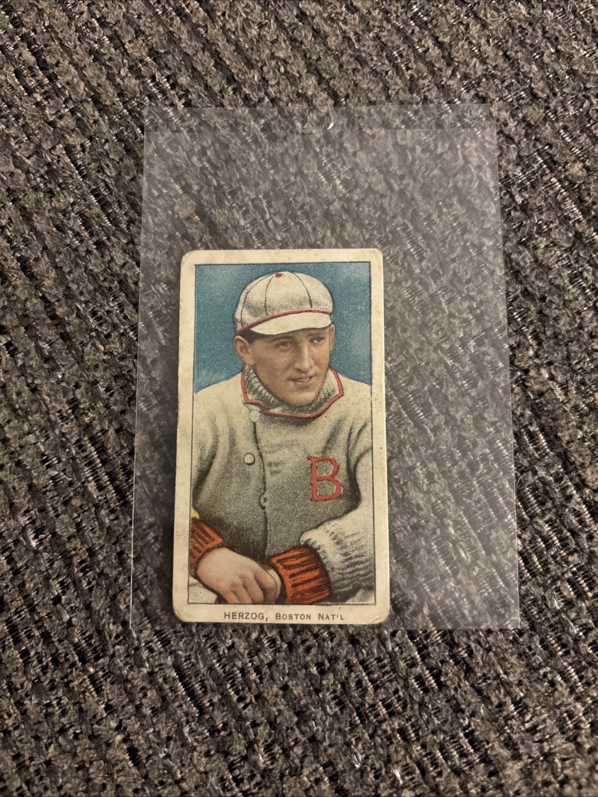 1909-11 T206 Buck Herzog 350-460 PIEDMONT Boston Braves VG-EX