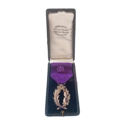 Medaille Akademischer Palmenorden Ritter Silber emailliert Goldschmied Bäcker