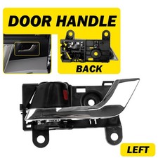 Black Chrome Inside Interior Door Handle Front For 08-10 Toyota Highlander Sport