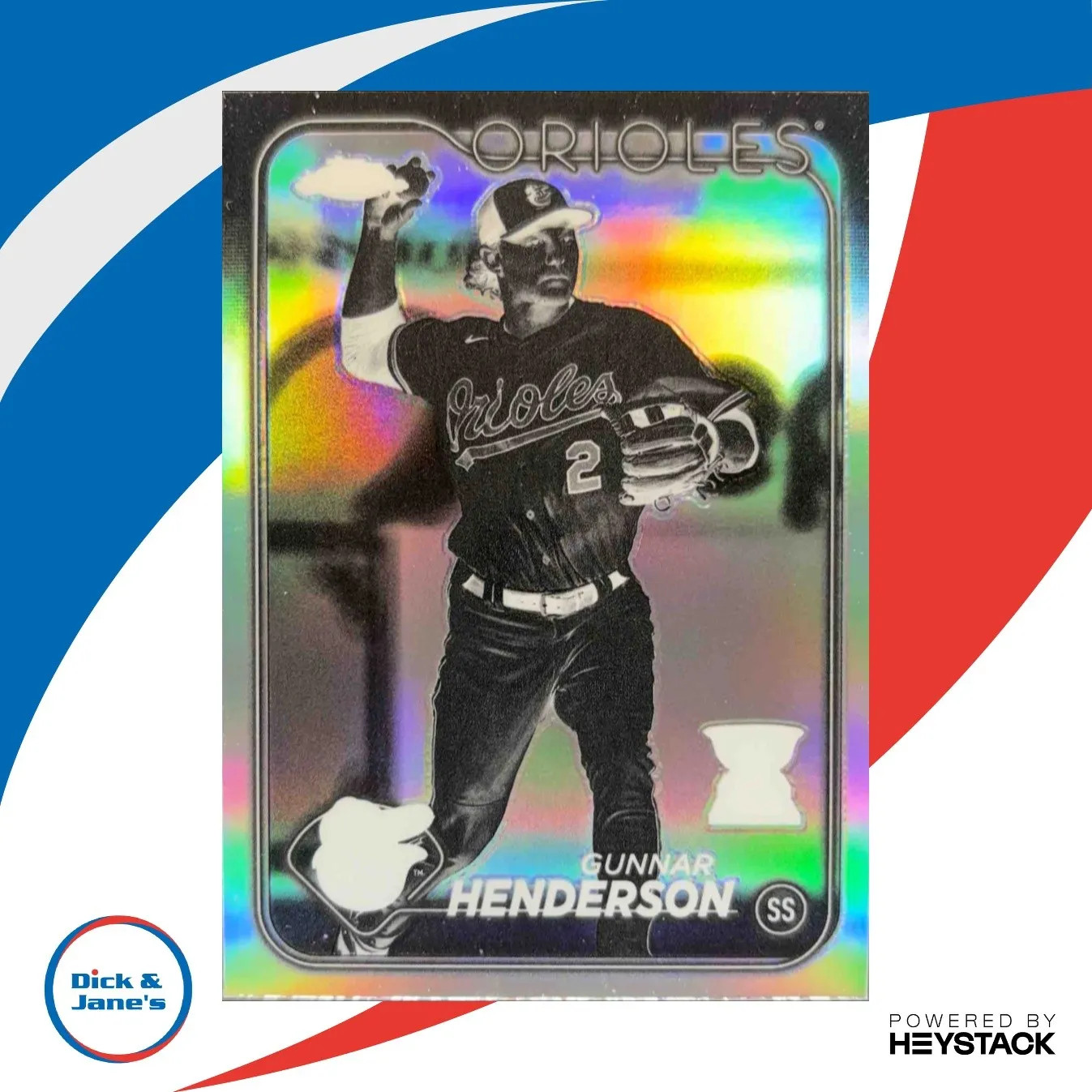 2024 Topps Chrome Gunnar Henderson Negative Refractor #36 Baltimore Orioles