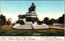 Bridgeport CT-Connecticut, P.T Barnum's Monument, Vintage Postcard