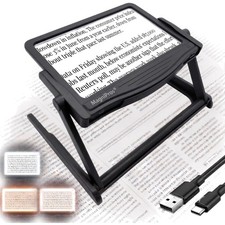 5X LED Page Magnifying Glass with Detachable Stand - Perfect for Seniors