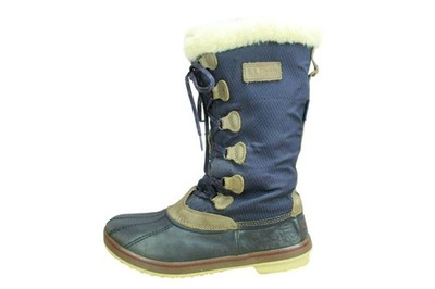LL Bean Rangeley Women's Insulated Waterproof Blue Nylon Winter Boots Size 10 M