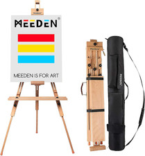 MEEDEN Portable Easel for Painting: Solid Beech Wood Tripod Art Easel for Adults