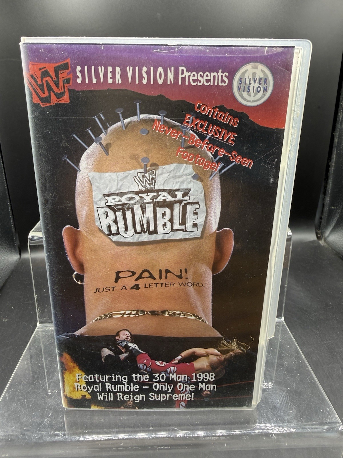 WWF WWE Wrestling Royal Rumble 1998 Pain Steve Austin VHS Cassette Tape