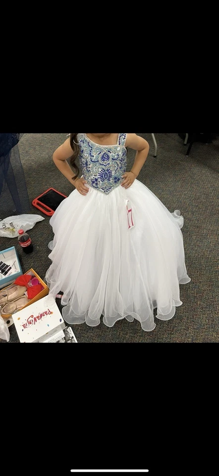 Size 5/6 Custom Pageant Girls Dress By Dan Dan li. Only worn Once. $300 - Image 3 of 3