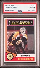 1974 TOPPS #132 GILLES GILBERT PSA 4