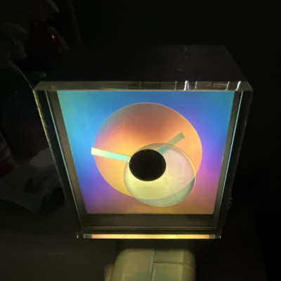 PRISMA Square Multicolor/Black Analog Wall Clock Quartz Plug-In Electric, 1976
