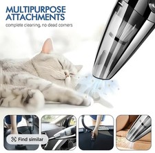 Cordless Handheld Car Vacuum Cleaner Rechargeable Portable HEPA w/ Attachments