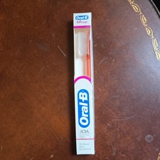 VTG Oral-B 60 Large Toothbrush 1980s USA Soft End-Round head 4-ROW 8in Pink NOS