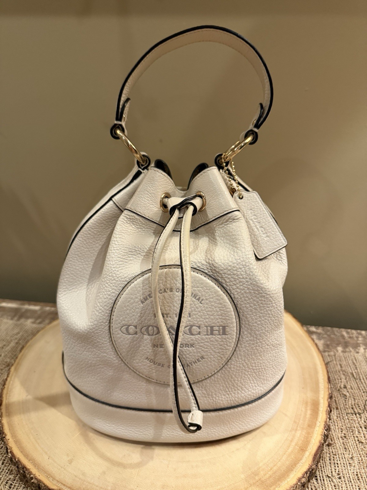 COACH Dempsey Drawstring Bucket Patch Bag Crossbo… - image 3