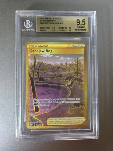 Pokémon TCG Gapejaw Bog Sword & Shield - Silver Tempest 213/195 Holo BGS 9.5 213