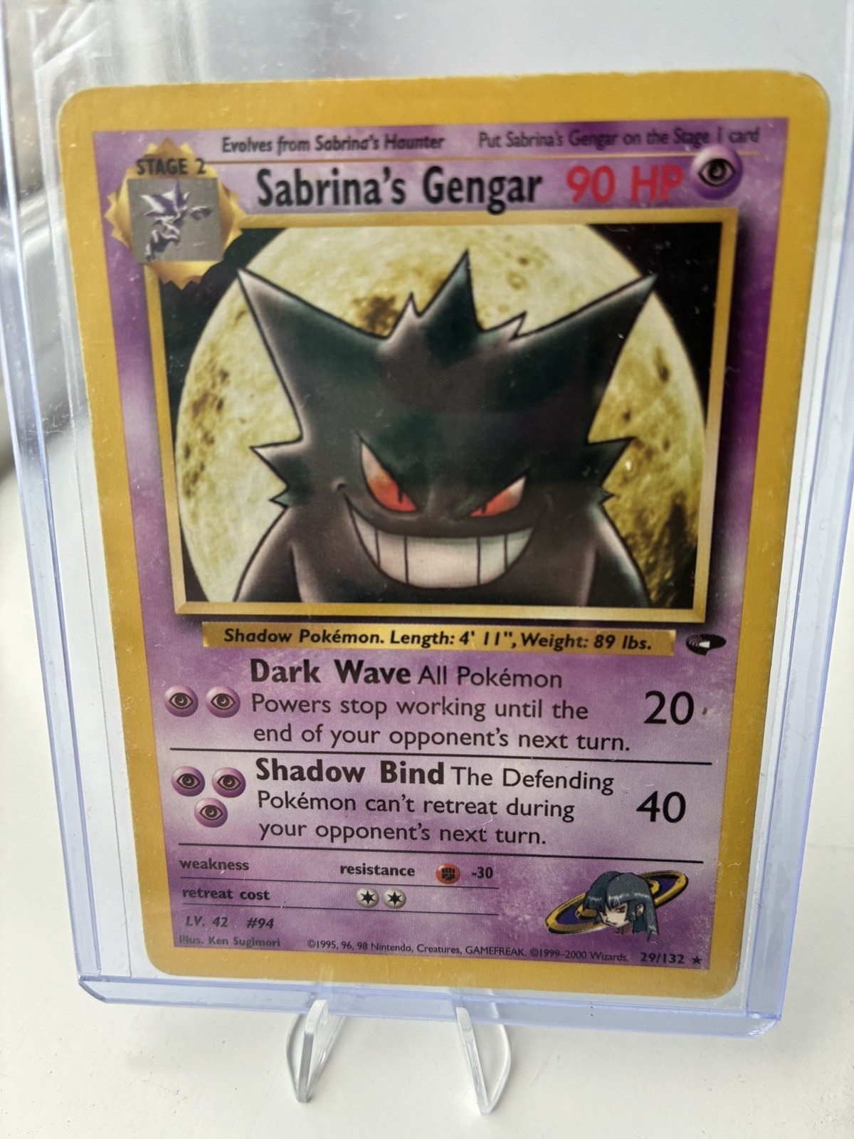 Gym Challenge Sabrina's Gengar 29/132 Rare Non Holo WOTC Pokemon TCG NM / LP