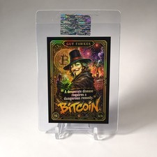 Guy Fawkes Bitcoin Card Dangerous Remedy 2026 GleeBeeCo Auto 1/1