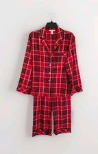 Victoria's Secret Women's Pajama Set Red Plaid PJ Long Sleeve Size Small