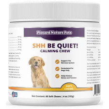 Piccard Nature Pets Shh Be Quiet! Calming Aid Dog Supplement 60 Soft Chews