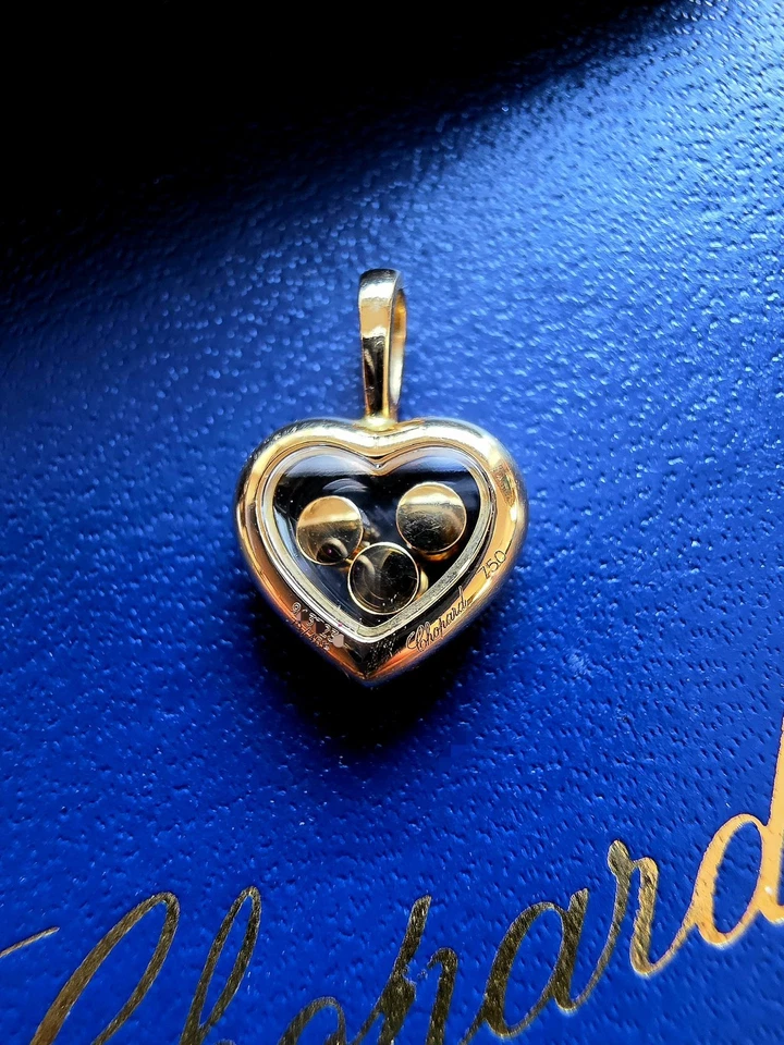 Chopard Happy Diamonds Herz Anhänger 18K Gelbgold 0,15ct mit Zertifikat & Box - Bild 3 von 4