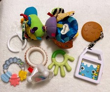 Lot of 5 Infant Crib Teething Toys