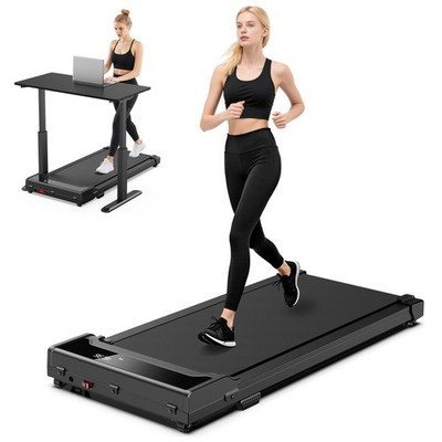 Walking Pad Treadmill for Home - Under Desk Walk Pads with Remote Black