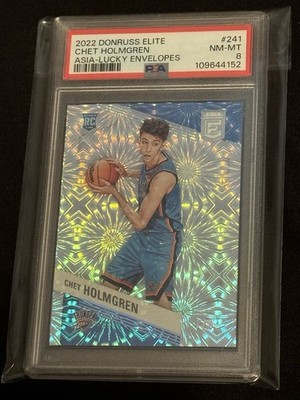 2022-23 Donruss Elite Lucky Envelopes #7/8 Jersey Number Rookie RC Chet Holmgren