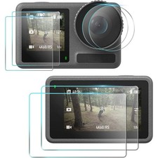 6Pcs 9H Tempered Glass Clear Screen Lens Film Cover for DJI Osmo Action 3/4