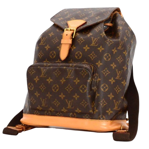Louis Vuitton Montsouris GM Monogram Backpack in Natural Leather Pre-Owned From Japan