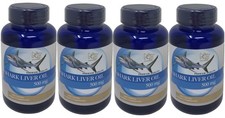 4 Bottles Shark Liver Oil 500mg 200 softgels x 4 800 softgels