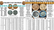 2 Penny Hunting Mats & 2 Nickel Hunting Mats - 4 Coin Roll Hunting Mats Total