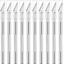 10 Pack Hobby Knife Set,Stainless Steel Craft Knife Kit for Pumpkin Carving, DIY