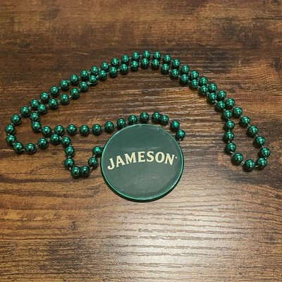   Jameson Irish Whiskey Party Beads Green St Patricks Day Necklace  0110-0115